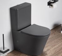 Унитаз компакт CeramaLux 2179XMDH Серый матовый с бачком и сиденьем Микролифт — фото 3, Унитазы