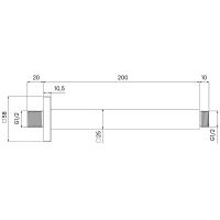 Кронштейн для верхнего душа Iddis Optima Home OPH20CSi61 Хром — фото 2, Комплектующие для душевого оборудования