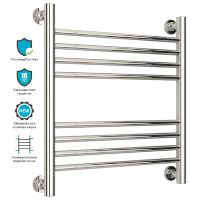 Водяной полотенцесушитель Сунержа Богема прямая 500х500 Хром — фото 3, Водяные полотенцесушители