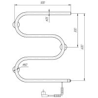 Товар: Электрический полотенцесушитель Domoterm М-образный DMT 107-25 60x50 EK R Хром - фото 2 Электрический полотенцесушитель Domoterm М-образный DMT 107-25 60x50 EK R Хром — фото 2, Электрические полотенцесушители