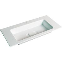 Раковина Jorno Modul 100 Mol.08.100/W Белая — фото 1, Раковины встраиваемые сверху