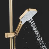 Душевая система Rose R18G R1896G с термостатом Золото матовое — фото 7, Душевые системы