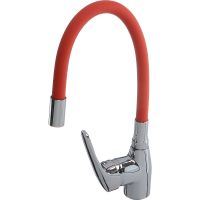 Смеситель для кухни Melodia della vita Ostessa MDV40615Red Хром Красный — фото 1, Смесители для кухни