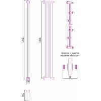 Электрический полотенцесушитель Сунержа Хорда 4.0 1200х166 00-0834-1200 Хром — фото 5, Электрические полотенцесушители