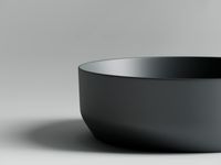 Умывальник чаша накладная круглая (цвет Темный Антрацит Матовый) Element 390x390x120мм — фото 15, Раковины накладные