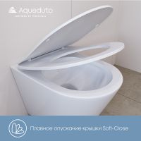 Унитаз Aqueduto Cone Торнадо CONT0110 подвесной Белый глянцевый с сиденьем Микролифт — фото 3, Подвесные унитазы