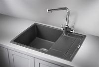 Товар: Granula-6501, ГРАФИТ (ЧЁРНО-СЕРЫЙ), кухонная мойка, кварц - фото 2 Granula-6501, ГРАФИТ (ЧЁРНО-СЕРЫЙ), кухонная мойка, кварц — фото 2, Кухонные мойки