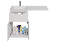 Товар: Тумба Vega, 60 см, напольная, 1 ящик, 2 дверцы, белый глянец - фото 7 Тумба Vega, 60 см, напольная, 1 ящик, 2 дверцы, белый глянец — фото 7, Тумбы под раковину