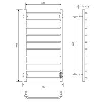 Электрический полотенцесушитель Comfysan Scola EC-10 100x50 016760 Белый матовый — фото 2, Электрические полотенцесушители