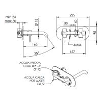 Смеситель для раковины Remer X-Style X15DO Золото — фото 2, Смесители для раковины