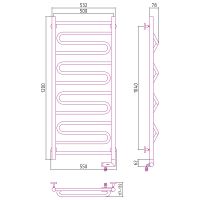 Электрический полотенцесушитель Сунержа Элегия 2.0 1200x500 R 00-5219-1250 Хром — фото 4, Электрические полотенцесушители