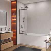 Душевая шторка на ванну CEZARES SLIDER-VF-11-90/150-C-GM — фото 2, Шторки на ванну