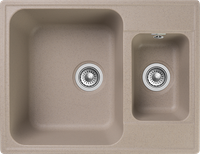 GRANFEST Мойка QUARZ 09 1,5-чаши 620*480мм песочный арт.GF-Z- — фото 1, Кухонные мойки