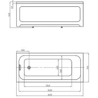 Акриловая ванна Azario Bella 160х70 AV.0020160 без гидромассажа — фото 4, Ванны
