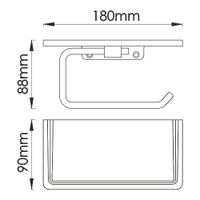 Товар: K-1325 Держатель туалетной бумаги с полочкой для телефона - фото 6 K-1325 Держатель туалетной бумаги с полочкой для телефона — фото 6, Держатели туалетной бумаги