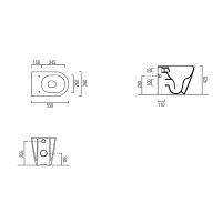 Унитаз GSI Kube X 941011 приставной без сиденья — фото 2, Приставные унитазы