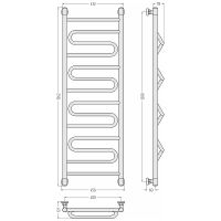 Водяной полотенцесушитель Сунержа Элегия+ 1200х400 30-0205-1240 Белый матовый — фото 2, Водяные полотенцесушители