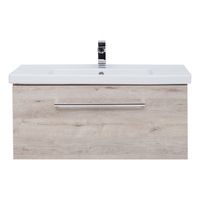 Товар: Тумба BIG INN, 80 см, подвесная, 1 ящик + выдвижной внутренний ящик, дуб кантри - фото 3 Тумба BIG INN, 80 см, подвесная, 1 ящик + выдвижной внутренний ящик, дуб кантри — фото 3, Тумбы под раковину