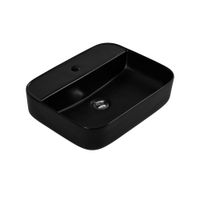 Раковина накладная для установки на столешницу AQUATEK ВЕГА  AQ5506-MB 500*395*140, с отверстием под — фото 1, Раковины накладные