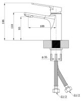 Смеситель для раковины ESKO Singapore Black SB 26 Черный матовый — фото 3, Смесители для раковины