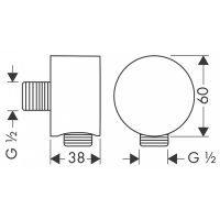Товар: Шланговое подключение Axor Starck Fixfit 27451000 Хром - фото 3 Шланговое подключение Axor Starck Fixfit 27451000 Хром — фото 3, Комплектующие для душевого оборудования