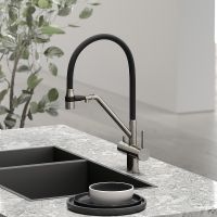 Смеситель для кухни Sancos Dora SC4003BN Никель брашированный Черный — фото 7, Смесители для кухни