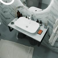 Столешница под раковину 1MarKa Grunge Loft 70 Ц0000015934 Бетон светлый — фото 5, Столешницы под раковину