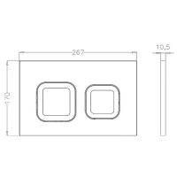 Клавиша смыва Bettoserb Sava Fix Slim Djerma 40006472 Хром матовый — фото 2, Кнопки смыва