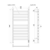Товар: Полотенцесушитель электрический Point Селена PN16850W П10 500x1000, диммер справа, белый - фото 2 Полотенцесушитель электрический Point Селена PN16850W П10 500x1000, диммер справа, белый — фото 2, Электрические полотенцесушители