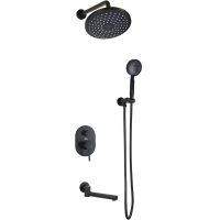 Товар: Душевая система Bronze de Luxe Scandi 14582B Черная матовая - фото 1 Душевая система Bronze de Luxe Scandi 14582B Черная матовая — фото 1, Встраиваемые душевые комплекты