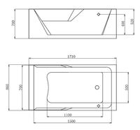 Товар: Акриловая ванна Gemy 171x86 G9066 II O R с гидромассажем - фото 4 Акриловая ванна Gemy 171x86 G9066 II O R с гидромассажем — фото 4, Ванны