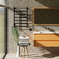 Электрический полотенцесушитель Aringa Порто 80x50 AR03010BL с полкой Черный — фото 3, Электрические полотенцесушители