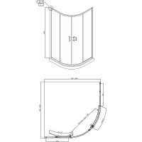 Душевой уголок Ambassador Kingston 100х100 14011105 профиль Хром стекло прозрачное — фото 6, Душевые уголки четверть круга