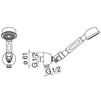Душевой гарнитур Nobili AD143/7GDP Золото — фото 2, Душевые гарнитуры
