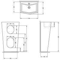 Товар: Раковина Laguraty 51 884B Белая - фото 2 Раковина Laguraty 51 884B Белая — фото 2, Раковины напольные