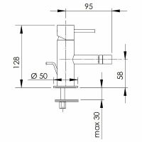 Товар: Смеситель для биде Remer X-Style X21NP Никель брашированный - фото 2 Смеситель для биде Remer X-Style X21NP Никель брашированный — фото 2, Смесители для биде