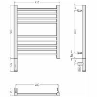 Товар: Электрический полотенцесушитель Сунержа Богема 3.0 прямая 500x400 L 05-5804-5040 Состаренная бронза - фото 2 Электрический полотенцесушитель Сунержа Богема 3.0 прямая 500x400 L 05-5804-5040 Состаренная бронза — фото 2, Электрические полотенцесушители