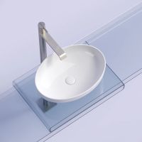 Раковина-чаша Ceramicanova Element 50 CN6056 Белая глянцевая — фото 24, Раковины накладные