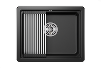 Granula-KS-5501U, ШВАРЦ (чёрный металлик), кухонная мойка, кварц — фото 1, Кухонные мойки