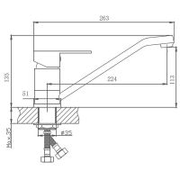 Смеситель для кухни Haiba HB42802 Нержавеющая сталь — фото 2, Смесители для кухни