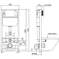 Инсталляция Maretti AC11P4534 для унитаза без клавиши смыва — фото 2, Инсталляции для унитазов