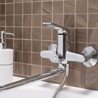 Смеситель для ванны Ростовская Мануфактура Сантехники SL121-006E универсальный Хром — фото 5, Для душа и ванны