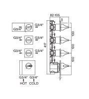 Скрытая часть для смесителя Bossini Z030273000 G 3/4 — фото 2, Комплектующие для туалета