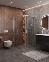 Душевой уголок CEZARES MOLVENO-AH-21-90+30-C-Cr-IV — фото 2, Прямоугольные душевые уголки