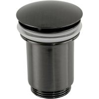 Донный клапан Remer 904CC114CFP click-clack Черный брашированный хром — фото 1, Раковины и столешницы. Выпуски для умывальников