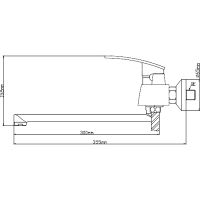 Смеситель для ванны Ростовская Мануфактура Сантехники Boou B8213-46F универсальный Хром — фото 2, Для душа и ванны