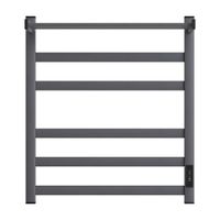 Полотенцесушитель электрический Point Меркурий PN83856PGR П5 500x600 с полкой, диммер справа, графит — фото 1, Электрические полотенцесушители