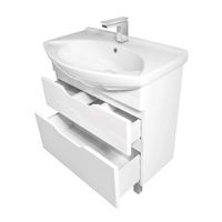 Товар: Тумба LAGUNA PLUS, 105 см, подвесная/напольная, 2 ящика, с опорами, белый глянец - фото 5 Тумба LAGUNA PLUS, 105 см, подвесная/напольная, 2 ящика, с опорами, белый глянец — фото 5, Тумбы под раковину