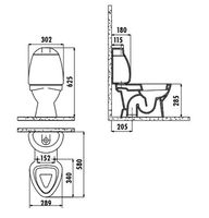 Унитаз компакт Creavit Cocuk CK300-11CB00E-FF00 Белый с декором без сиденья без бачка — фото 5, Унитазы