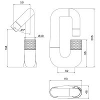 Смеситель для раковины Iddis Twist TWISBBTi01 Хром — фото 8, Смесители для раковины
